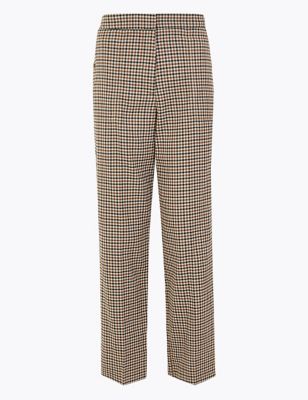Checked Straight Leg 7/8 Trousers | M&S Collection | M&S