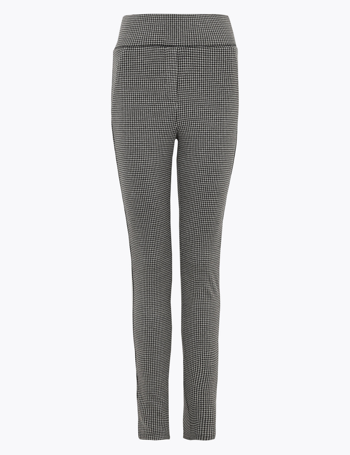 Jersey Checked Skinny Ankle Grazer Trousers