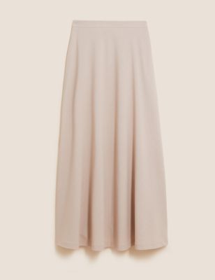 M&S Womens Maxi A-Line Skirt - 639 - Sand, Sand