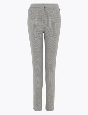 white ankle grazer trousers