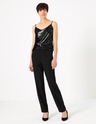 Pantalon de smocking coupe droite confortable