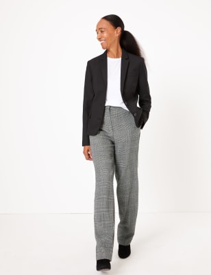 Pantalon Freya coupe droite &agrave; carreaux