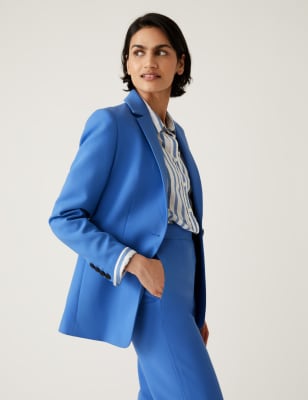 

Womens M&S Collection Tailored Single Breasted Blazer - Lupin, Lupin
