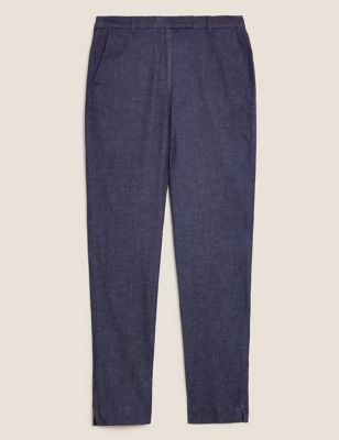 Mia Slim Denim Ankle Grazer Trousers | M&S Collection | M&S