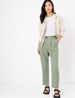 m and s striped trousers