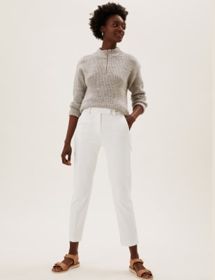 m&s ladies white trousers