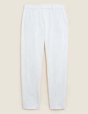 white cropped chinos