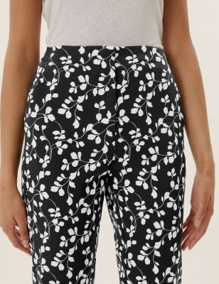 floral cropped trousers