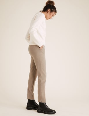 Posh Season Beige Straight Leg Trouser Pants