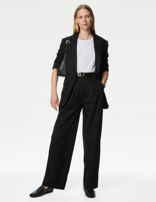 thumbnail image 2 of Marks & Spencer Women's Brown Viscose Wide Leg Trousers – M&S New With Tags 2 of 6