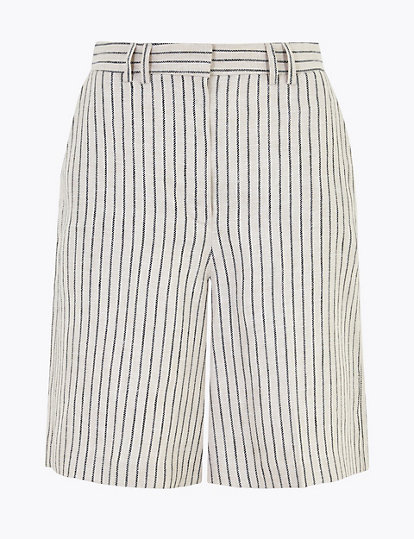 Tailored Striped Shorts