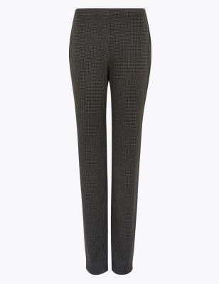 

M&S Collection Pantalón straight de punto de pata de galloWomens - Charcoal Mix, Charcoal Mix