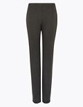 Jersey Dogtooth Straight Leg Trousers