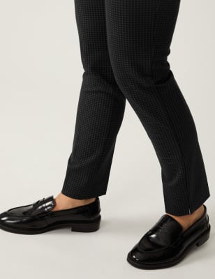 Pin Dot Slim Fit Ankle Grazer Trousers