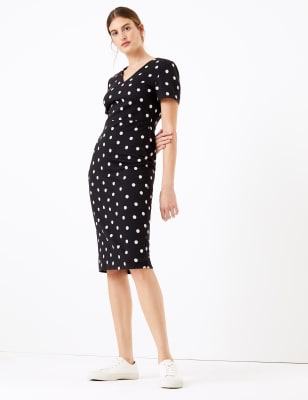 jersey polka dot dress