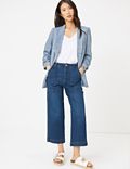 Linen Relaxed Ruched Sleeve Blazer
