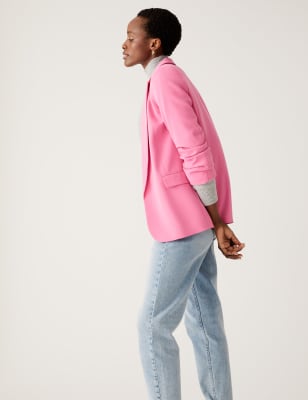 

Womens M&S Collection Ruched Sleeve Blazer - Medium Pink, Medium Pink