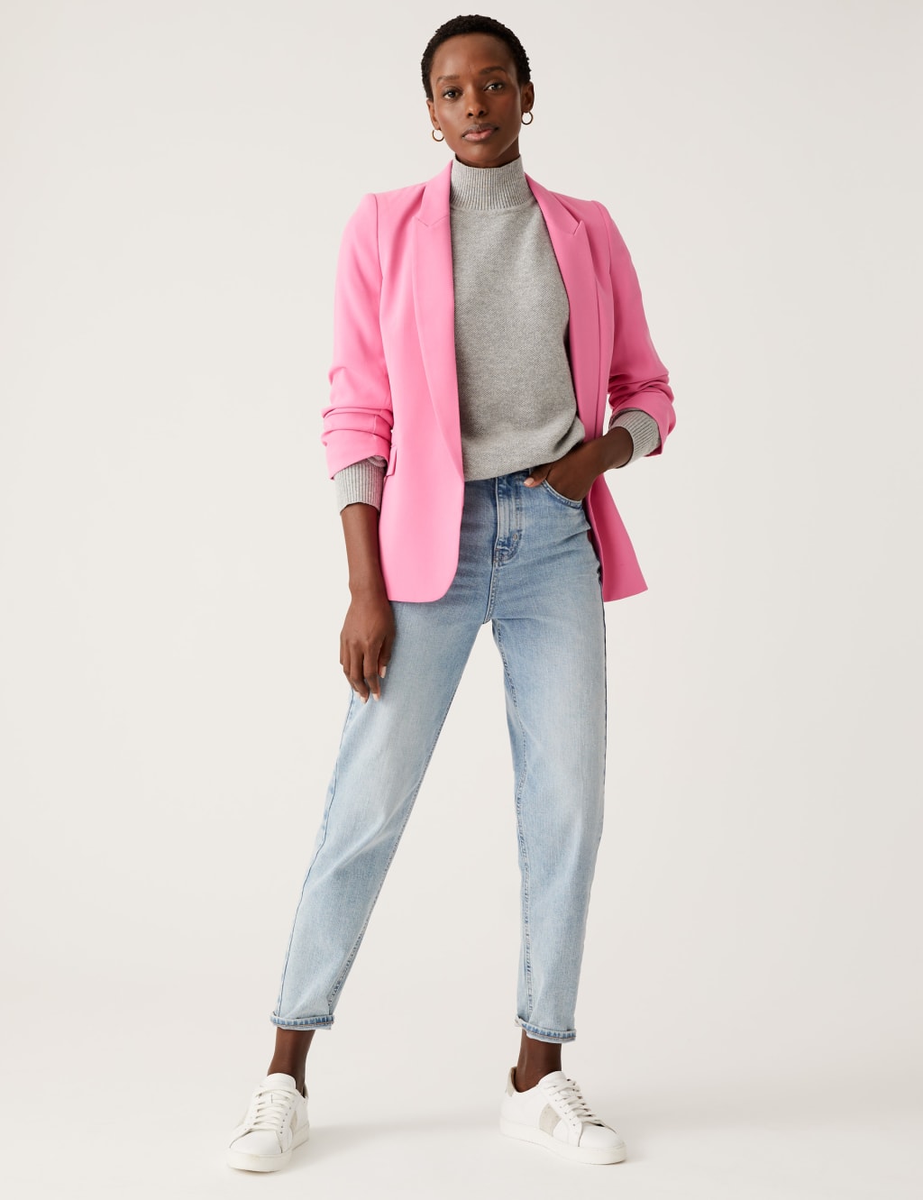 Ruched Sleeve Blazer image 2