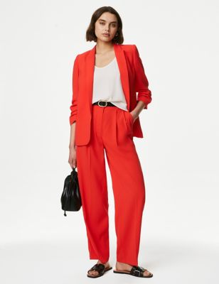 

Womens M&S Collection Ruched Sleeve Blazer - Flame, Flame