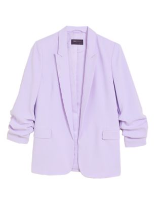 

Womens M&S Collection Ruched Sleeve Blazer - Pale Lilac, Pale Lilac