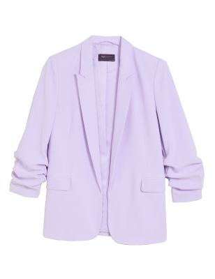 

Womens M&S Collection Ruched Sleeve Blazer - Pale Lilac, Pale Lilac