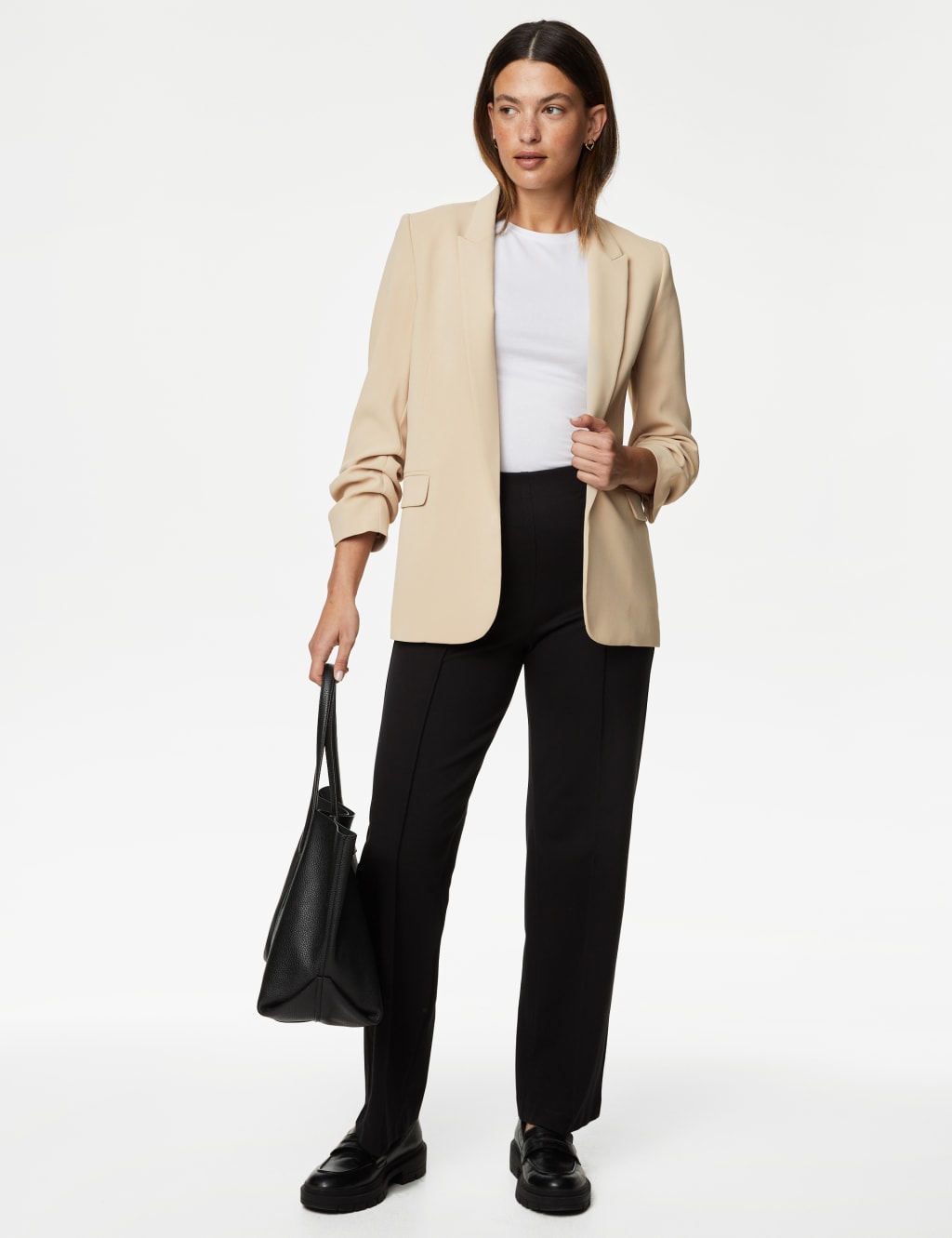 Ruched Sleeve Blazer image 1