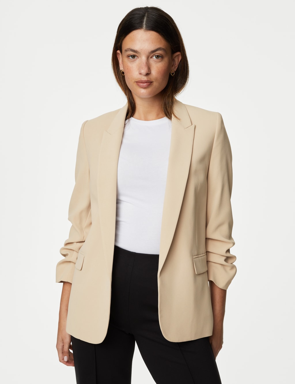 Ruched Sleeve Blazer image 3