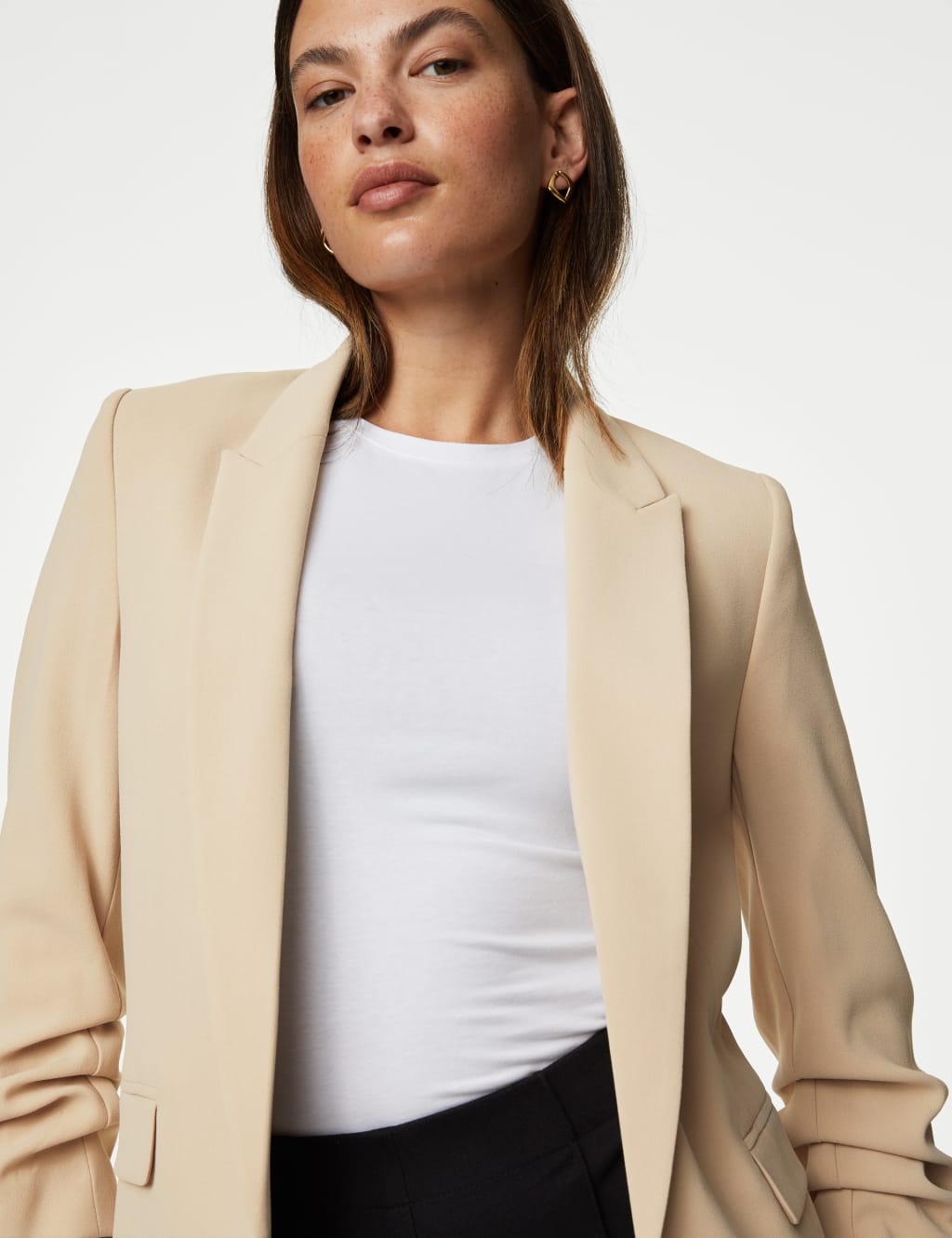 Ruched Sleeve Blazer image 3