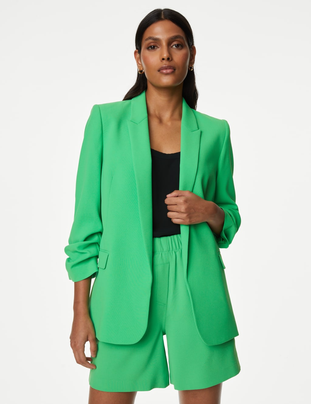 Ruched Sleeve Blazer image 1