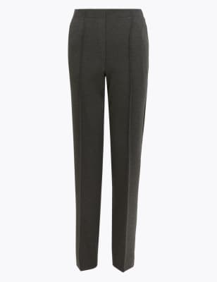 m&s wide leg pull on trousers