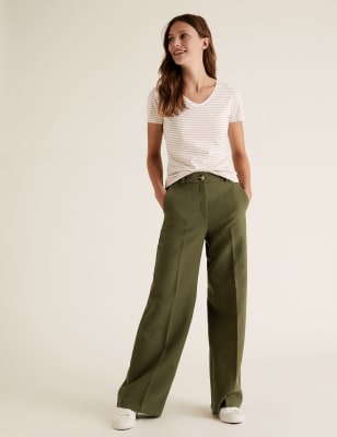 ladies petite cropped trousers