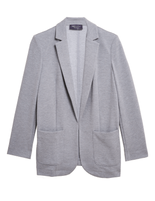 

Womens M&S Collection Jersey Single Breasted Blazer - Charcoal, Charcoal