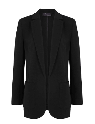 

M&S Collection Blazer de punto de botonadura simpleWomens - Black, Black