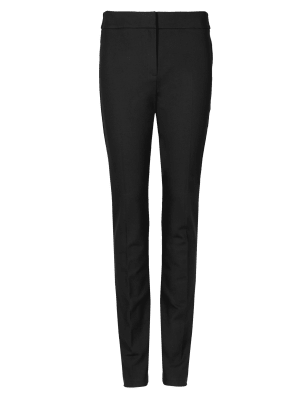 Flat Front Modern Slim Leg Ponte Trousers, M&S Collection