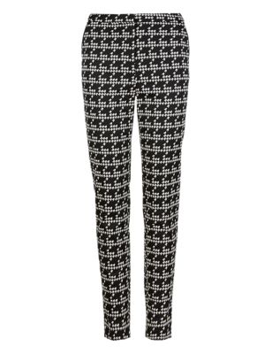 Dogtooth Jacquard Modern Slim Leg Trousers | M&S Collection | M&S