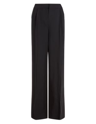 Pleat Front Wide Leg Trousers | M&S Collection | M&S