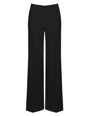 m&s wide leg elasticated waist trousers