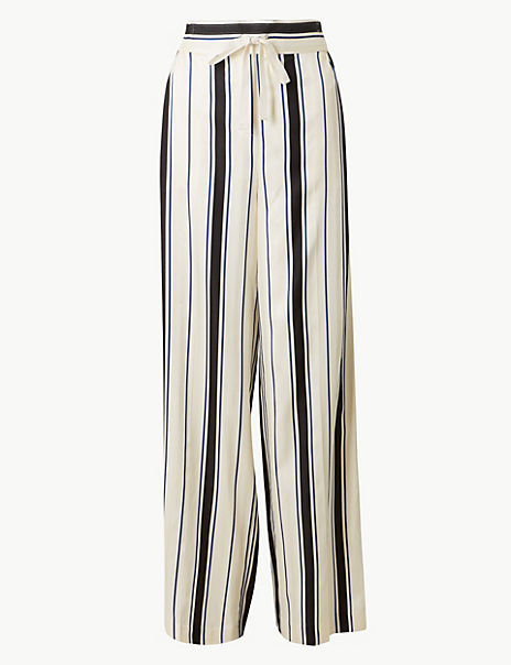 Striped Wide Leg Trousers | M&S Collection | M&S