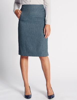 Pencil Skirt with Wool