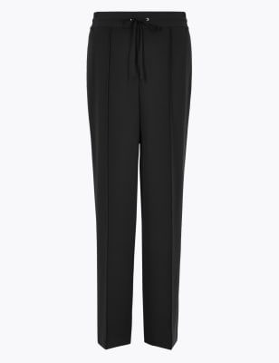 Drawstring Wide Leg Trousers