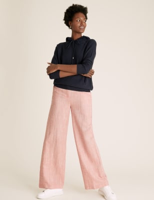 Marks and spencer on sale ladies linen trousers