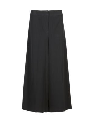 Front Zipped Wide Leg Culottes | M&S Collection | M&S