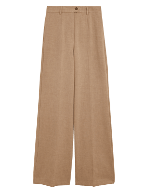 

Womens M&S Collection Melierte Hose mit weitem Bein - Camel, Camel