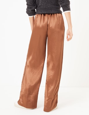 Satin Wide Leg Pyjama Trousers