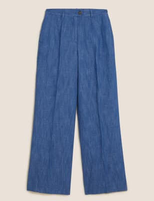 

M&S Collection Pantalón de algodón de pata anchaWomens - Denim, Denim