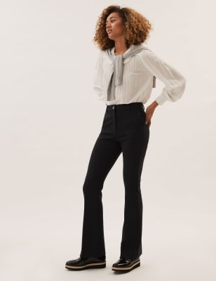 Buy Black Flare Pants With Pockets Online In India -  India