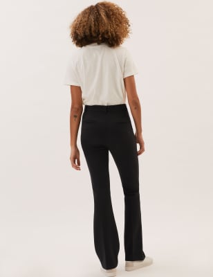 thick flared trousers