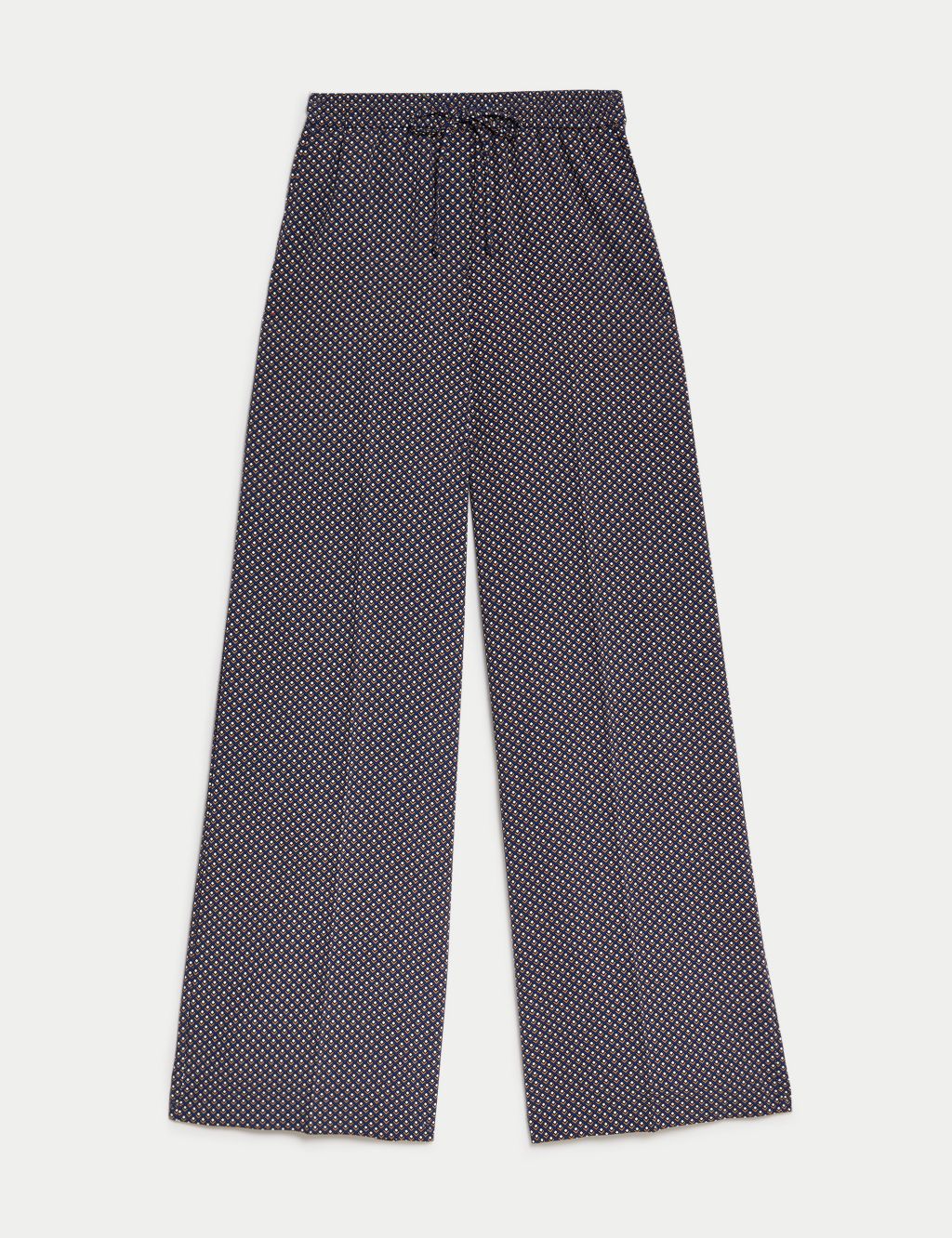 Geometric Drawstring Wide Leg Trousers image 2