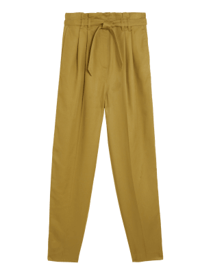 

Womens M&S Collection Pure Tencel™ Utility Tapered Trousers - Faded Khaki, Faded Khaki