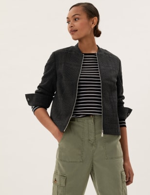 

Womens M&S Collection Quilted Bomber Jacket - Charcoal, Charcoal